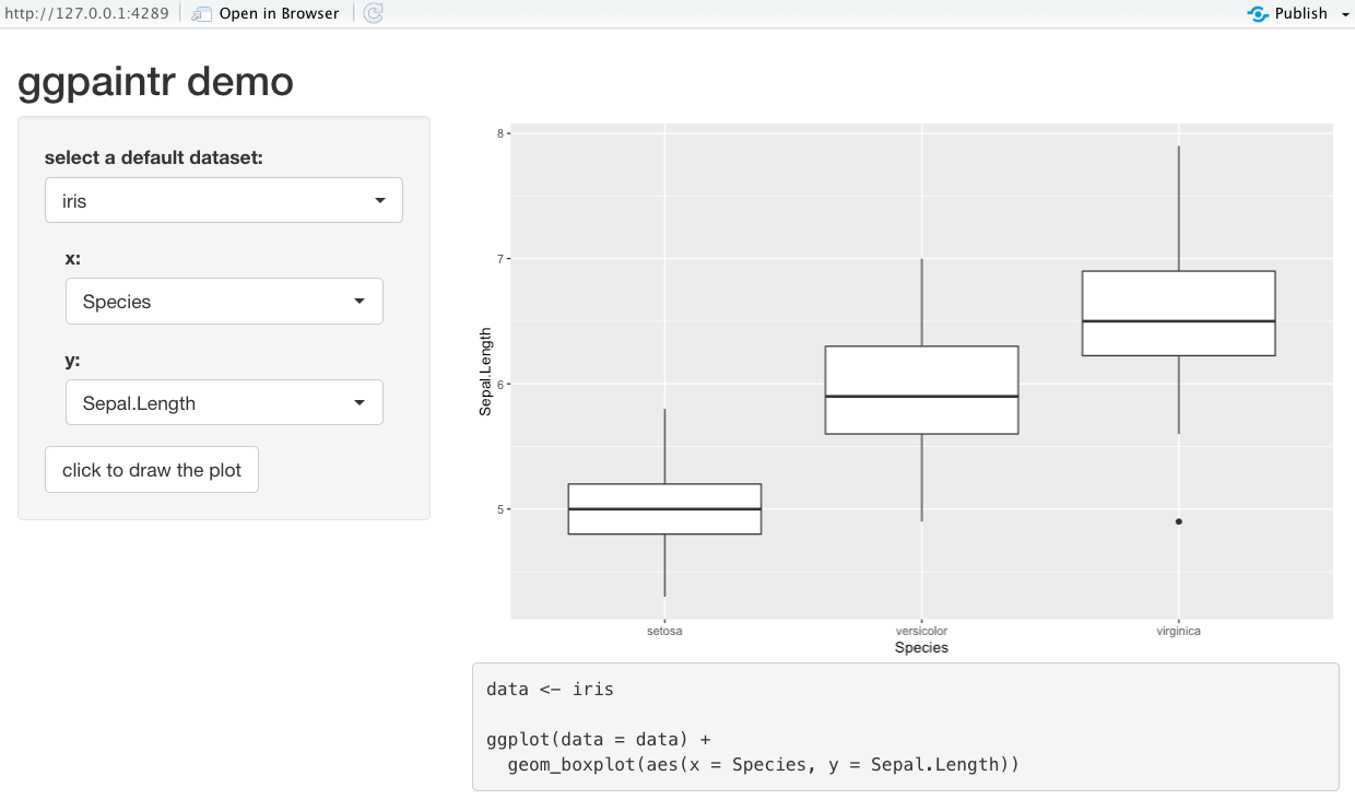 Sample Iris Shiny App